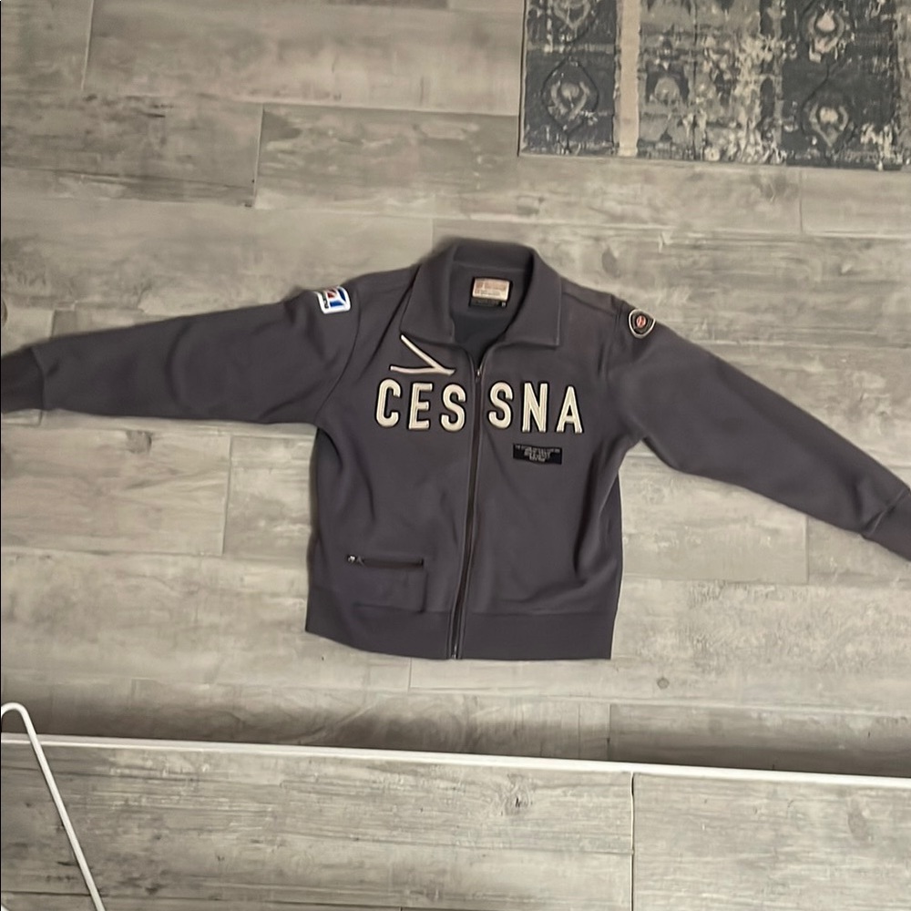 Cessna Gray Zip-Up Jacket